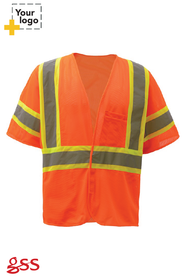Standard Class 3 Two Tone Mesh Hook & Loop Safety Vest
