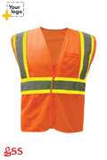 Standard Class 2 Two Tone Mesh Zipper Safety Vest