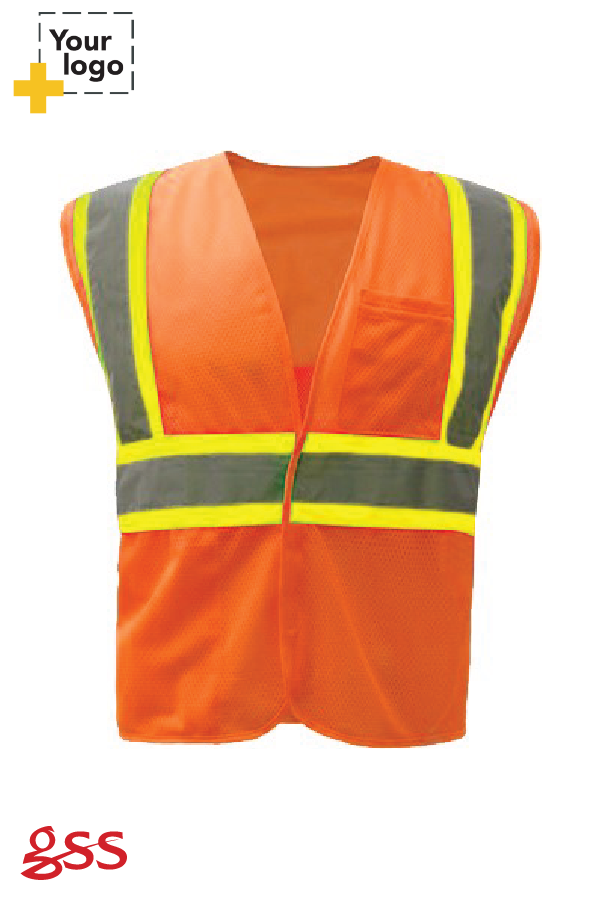 Standard Class 2 Two Tone Mesh Zipper Safety Vest
