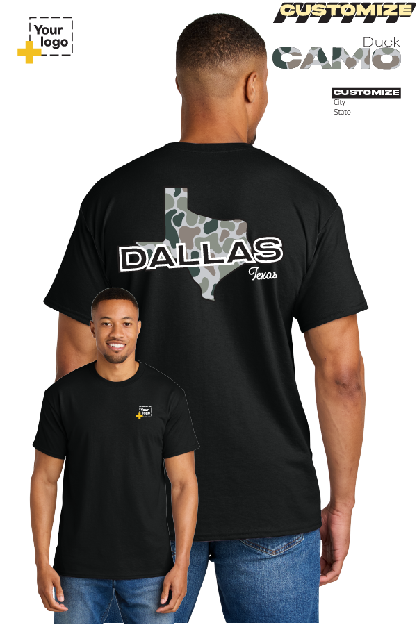 Custom Gildan® DryBlend® 50 Cotton/50 Poly T-Shirt - Duck Camo