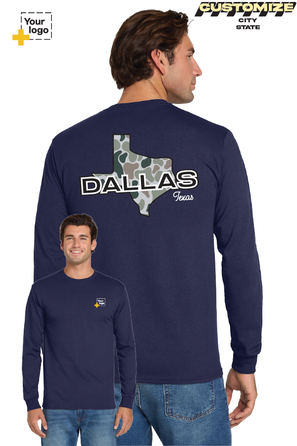 Custom Gildan® DryBlend® 50 Cotton/50 Poly Long Sleeve T-Shirt - Duck Camo