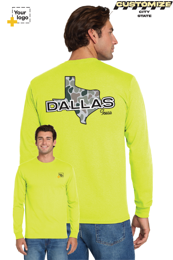 Custom Gildan® DryBlend® 50 Cotton/50 Poly Long Sleeve T-Shirt - Duck Camo