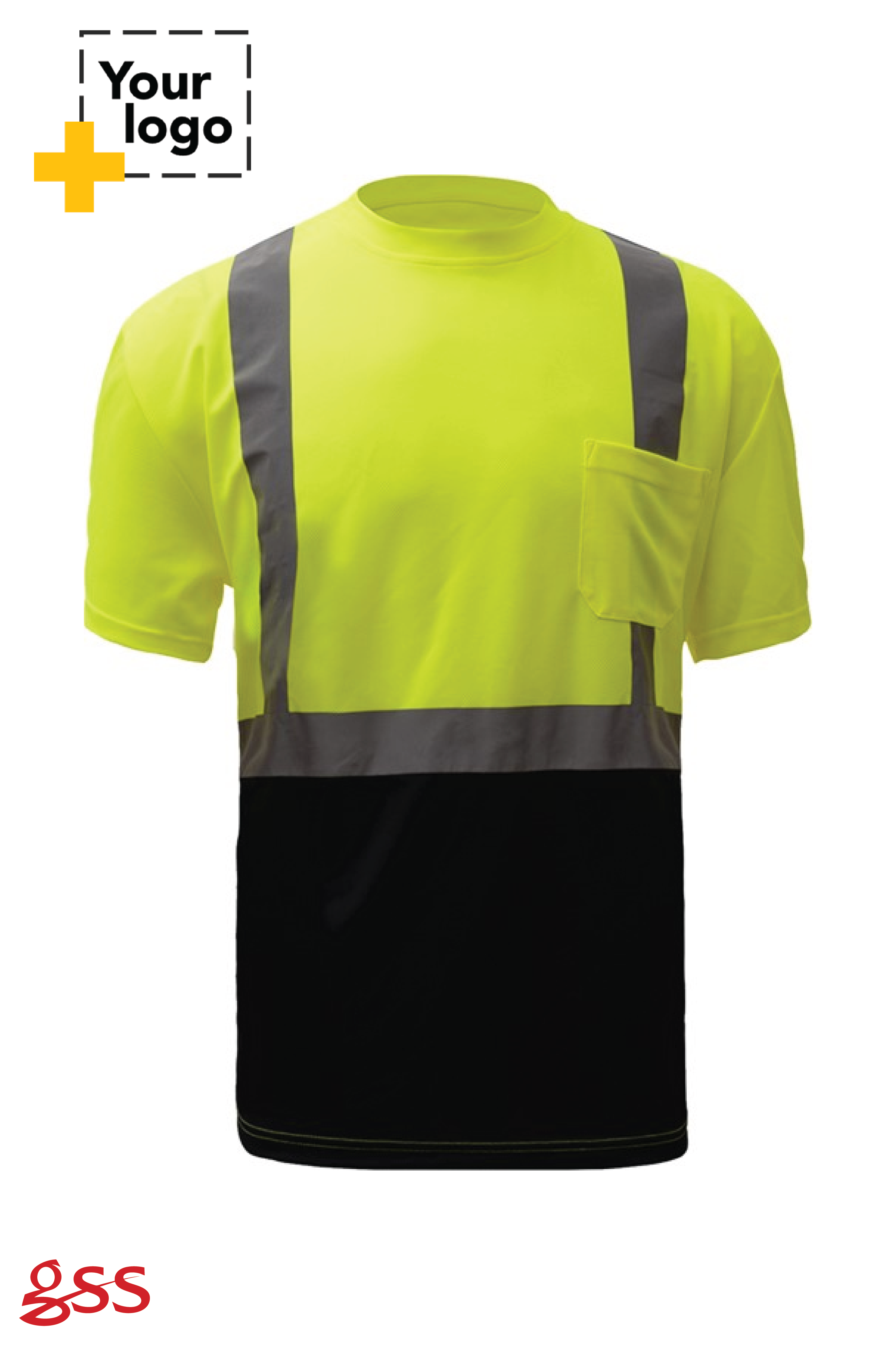 Class 2 Safety T-Shirt With Black Bottom