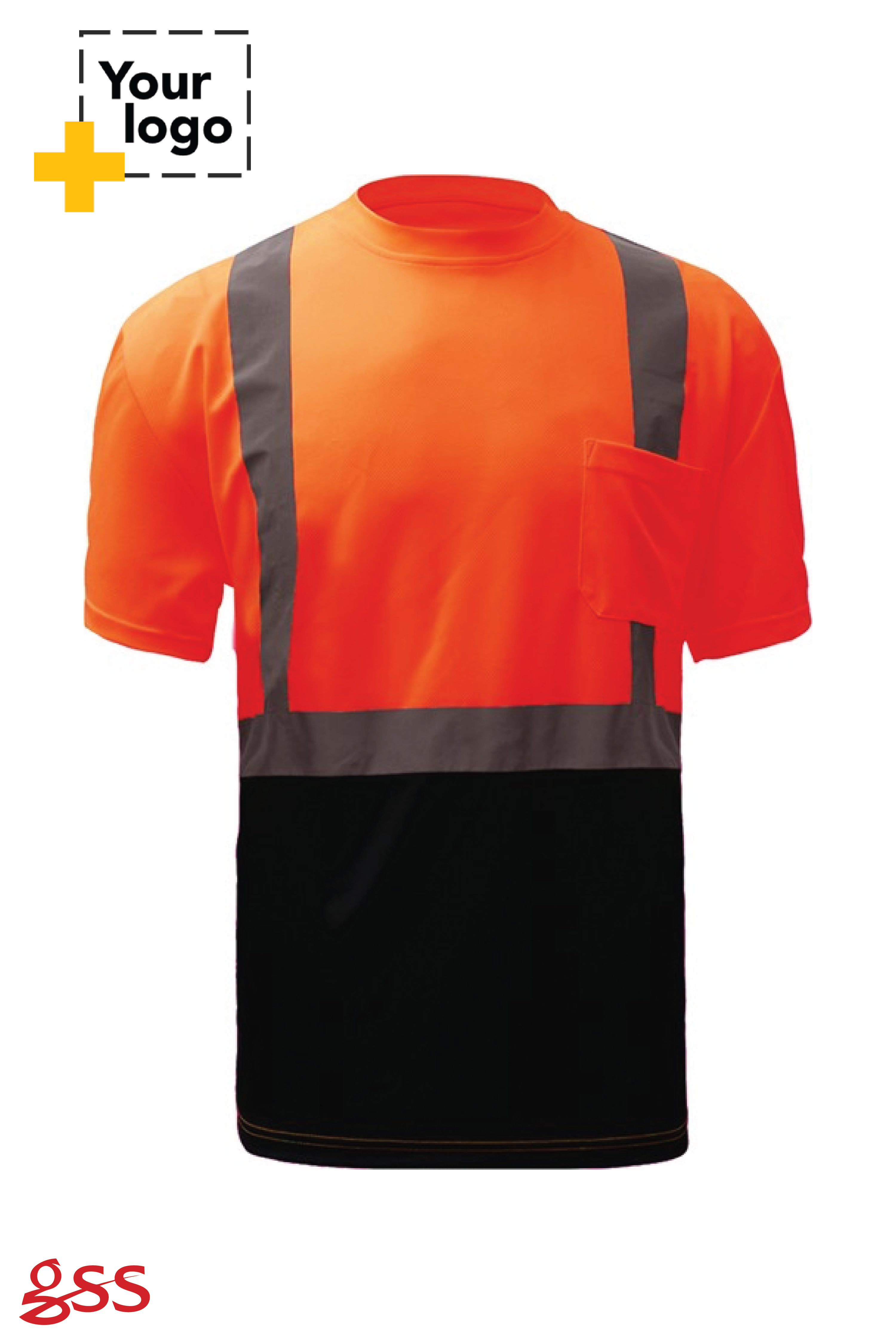 Class 2 Safety T-Shirt With Black Bottom