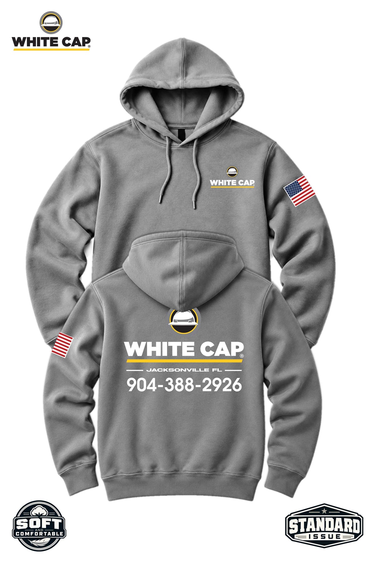 Your Location Hooded Sweatshirt - White Cap