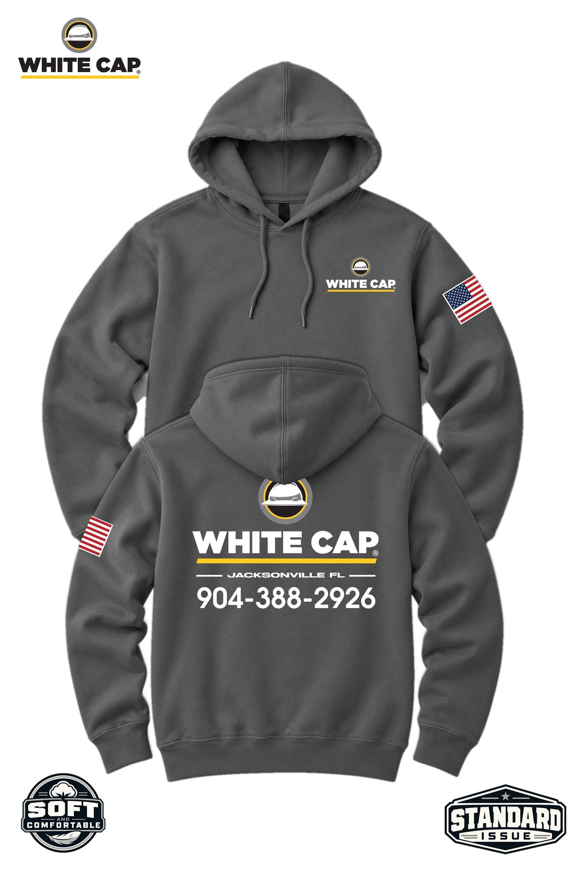 Your Location Hooded Sweatshirt - White Cap
