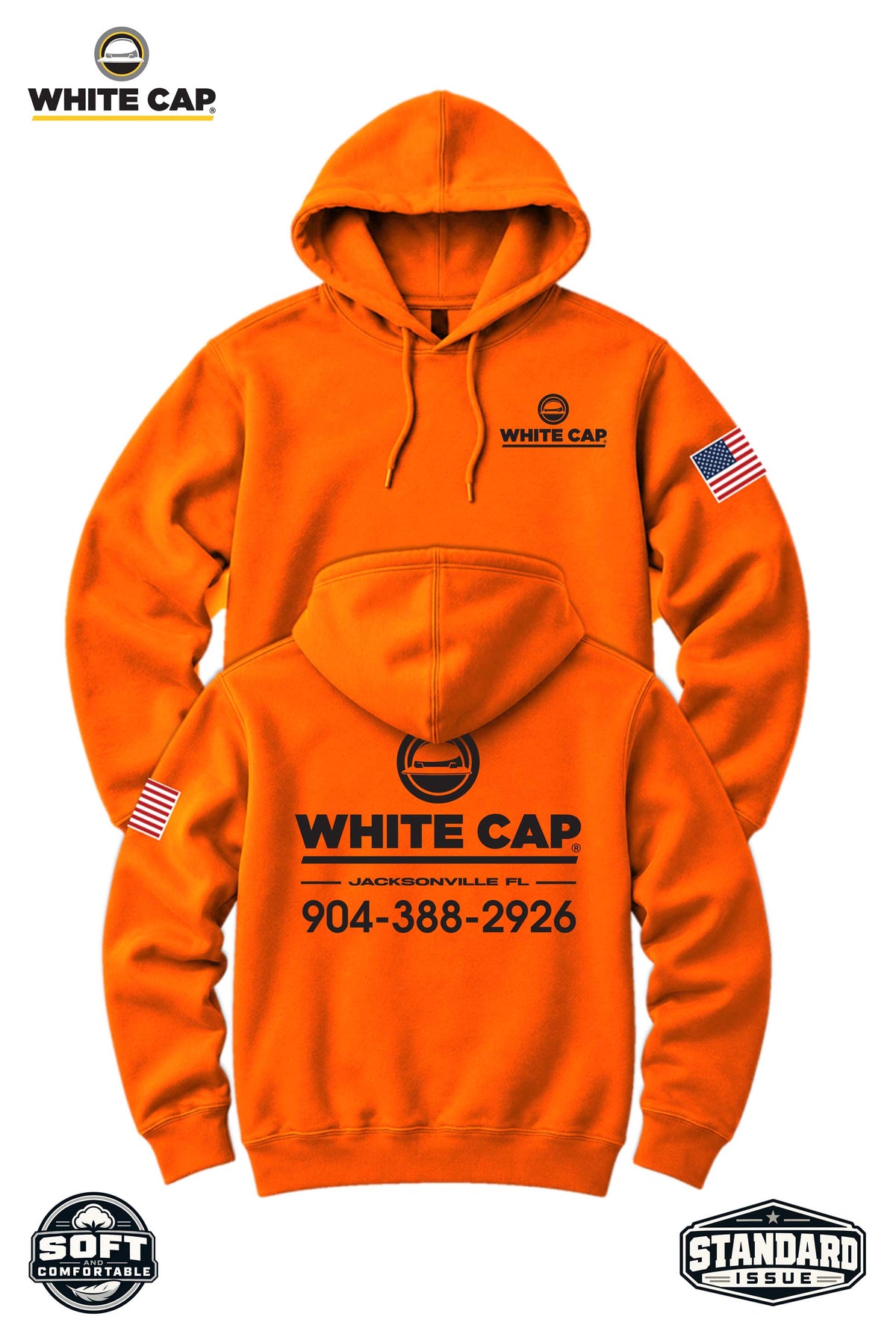 Your Location Hooded Sweatshirt - White Cap
