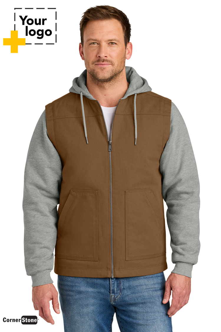 CornerStone® Duck Fleece Full-Zip Hooded Jacket
