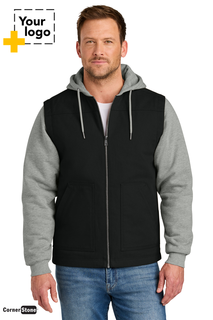 CornerStone® Duck Fleece Full-Zip Hooded Jacket