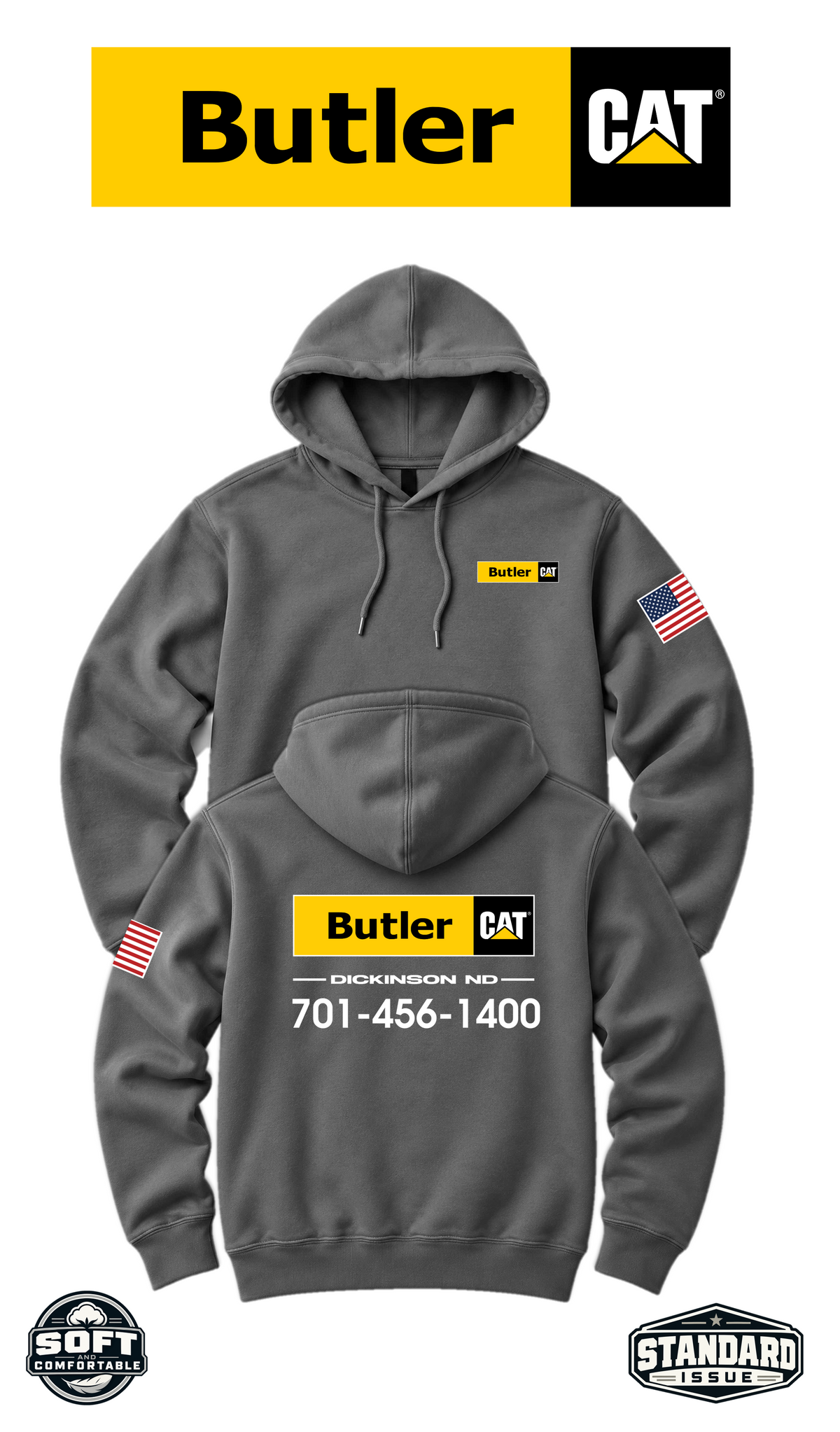 Your Location Hooded Sweatshirt - Butler CAT