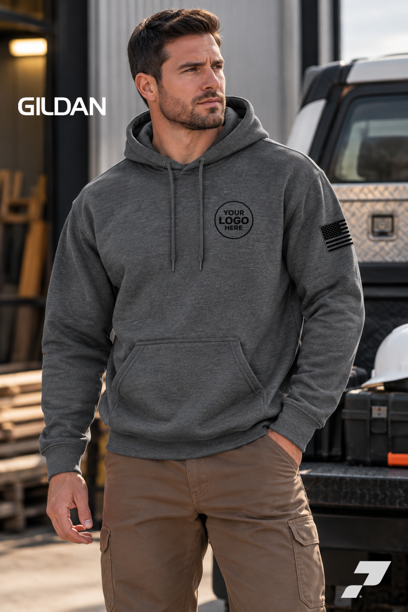 Gildan® Heavy Blend™ Hooded Sweatshirt - Topographical State