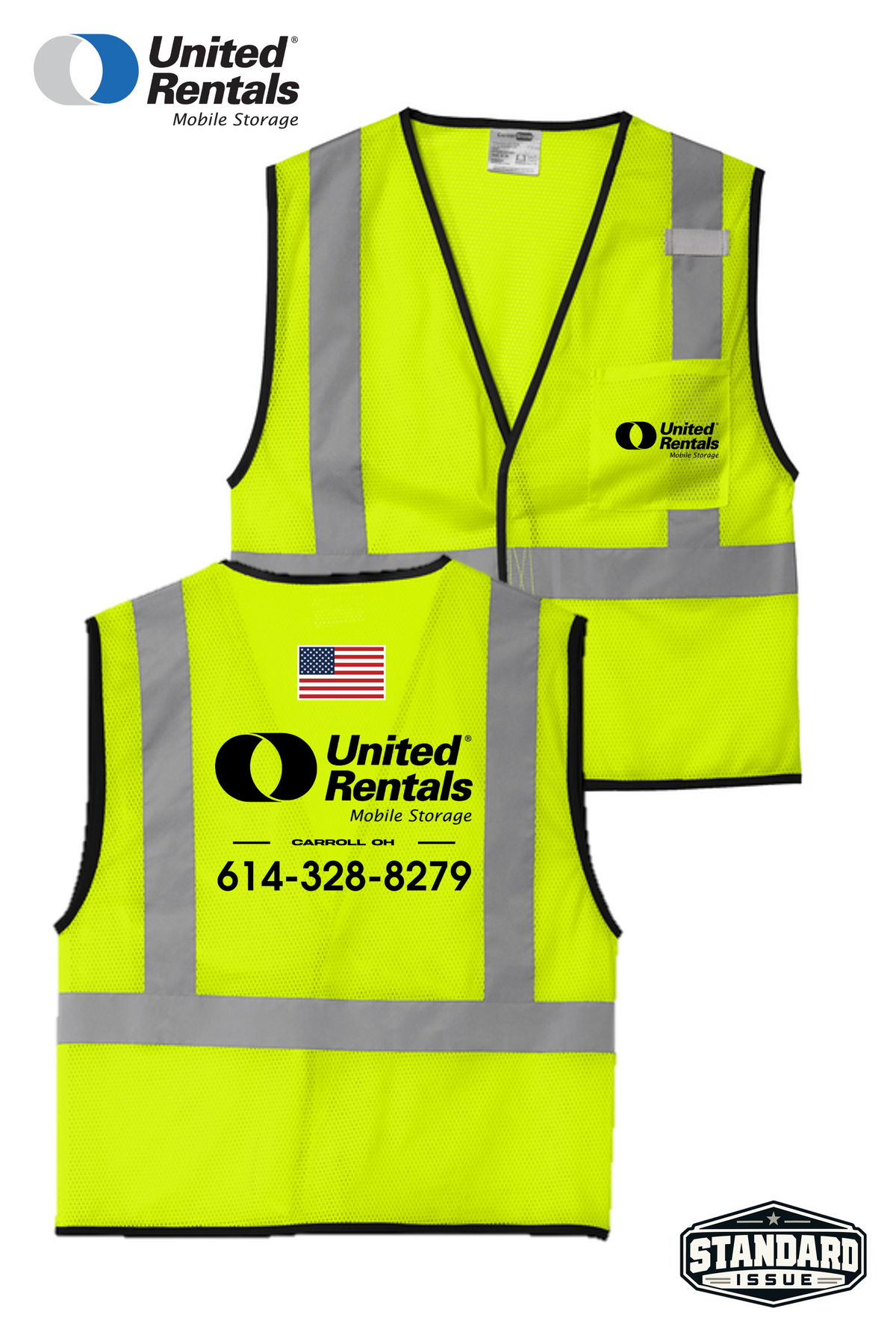 CornerStone® ANSI 107 Class 2 Economy Mesh One-Pocket Vest - UR Mobile Storage