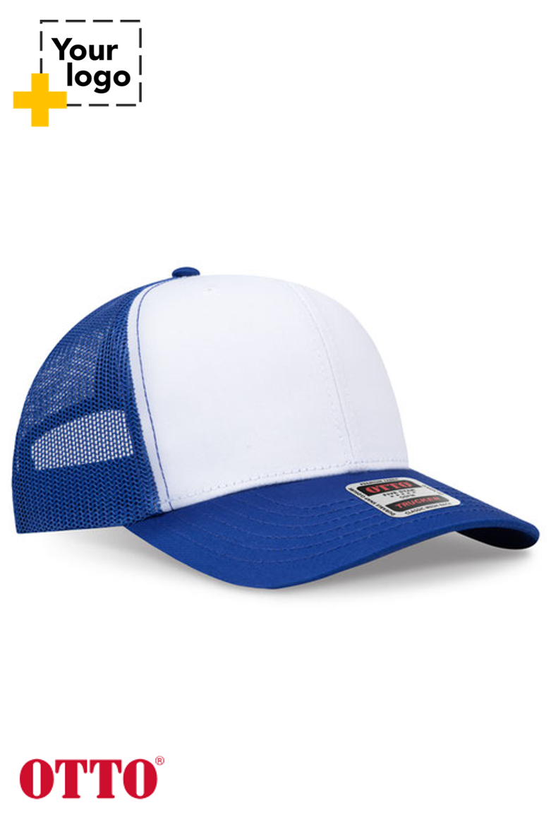 OTTO CAP 6 Panel Mid Profile Mesh Back Trucker Hat