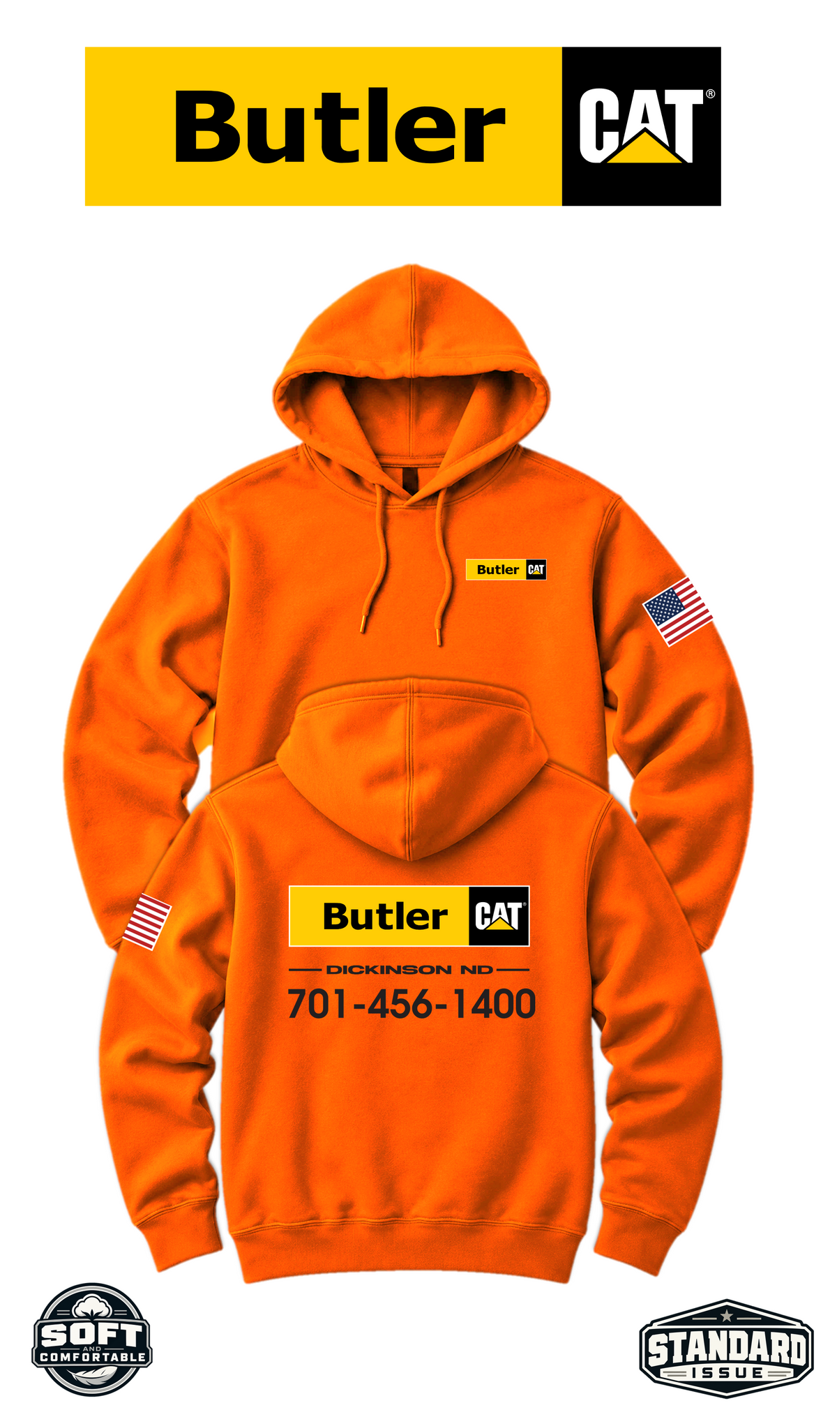 Your Location Hooded Sweatshirt - Butler CAT