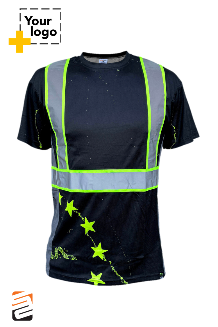 SS360º Stealth 1776 Betsy Ross - Black - Type-O - Reflective Safety Shirt