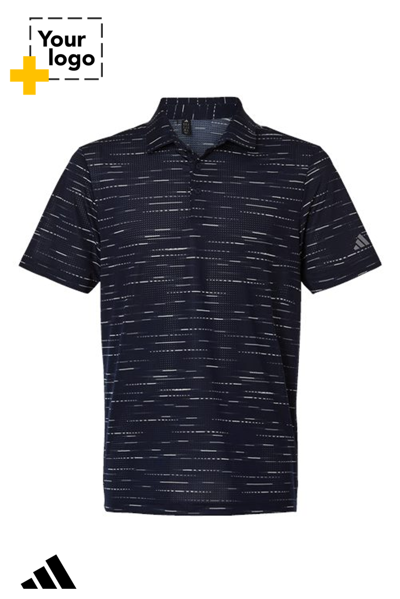 Adidas Men's Ultimate365 Mesh Glimmer Print Polo
