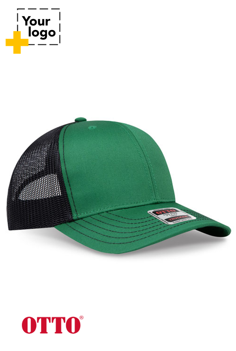 OTTO CAP 6 Panel Mid Profile Mesh Back Trucker Hat
