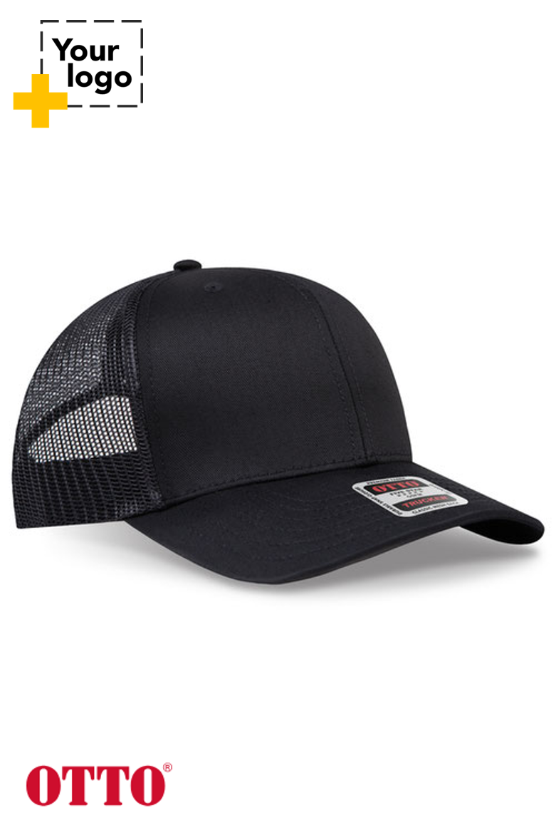 OTTO CAP 6 Panel Mid Profile Mesh Back Trucker Hat