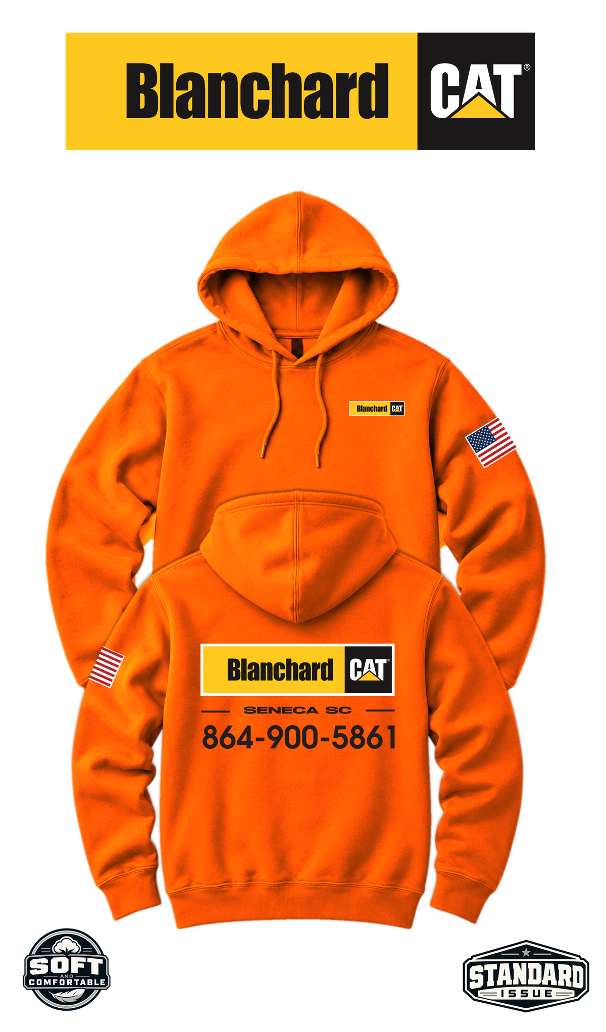 Your Location Hooded Sweatshirt - Blanchard CAT
