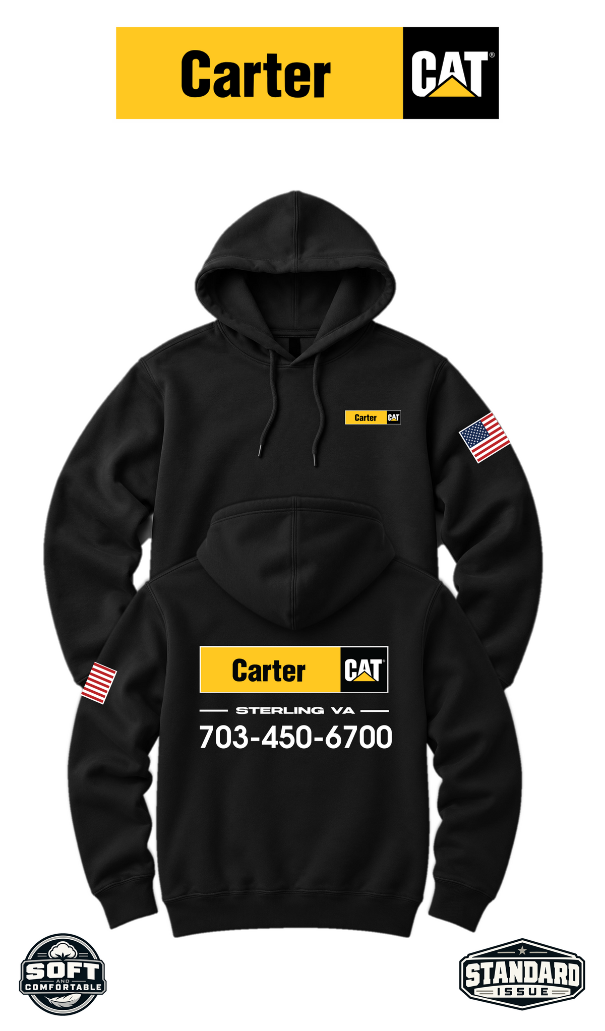 Your Location Hooded Sweatshirt - Carter CAT