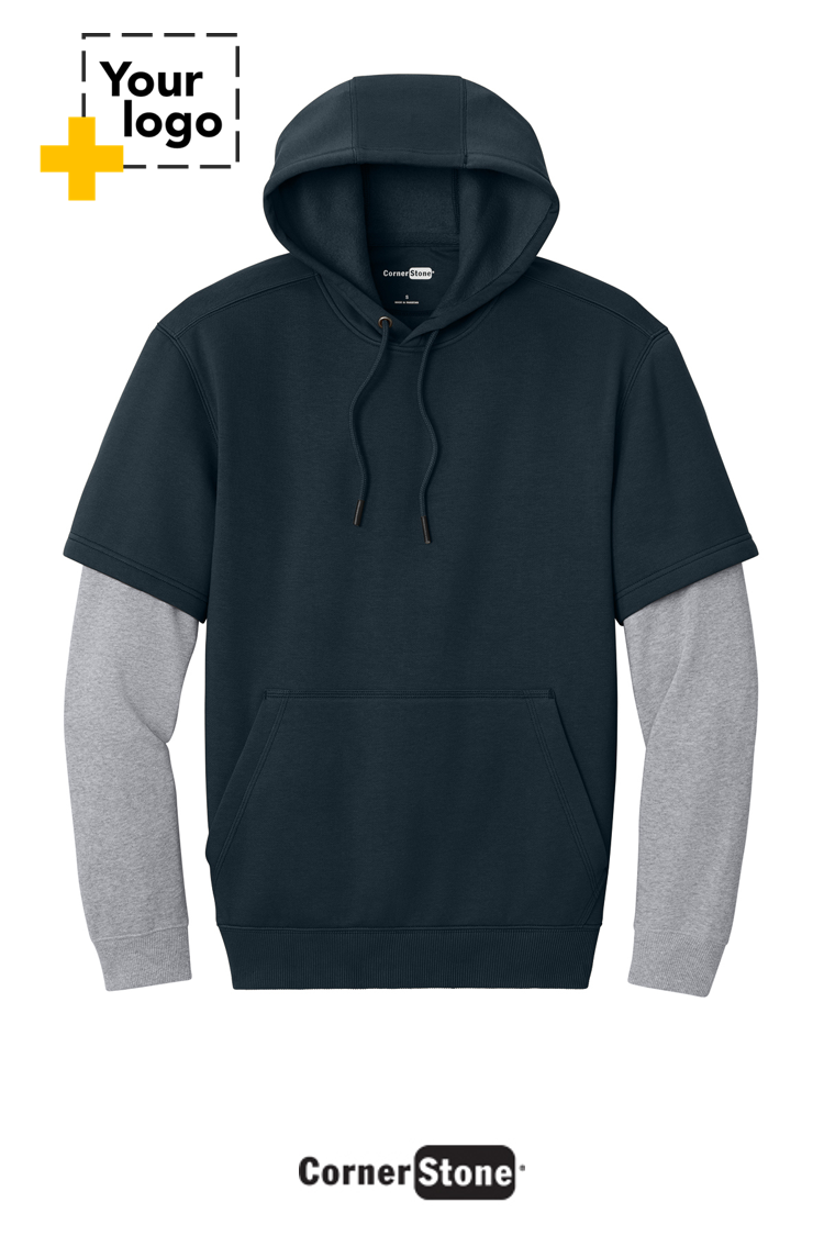 CornerStone® Tough Fleece Layered Hoodie