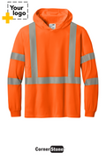 CornerStone® ANSI 107 Class 3 Long Sleeve Segmented Tape Hooded Tee