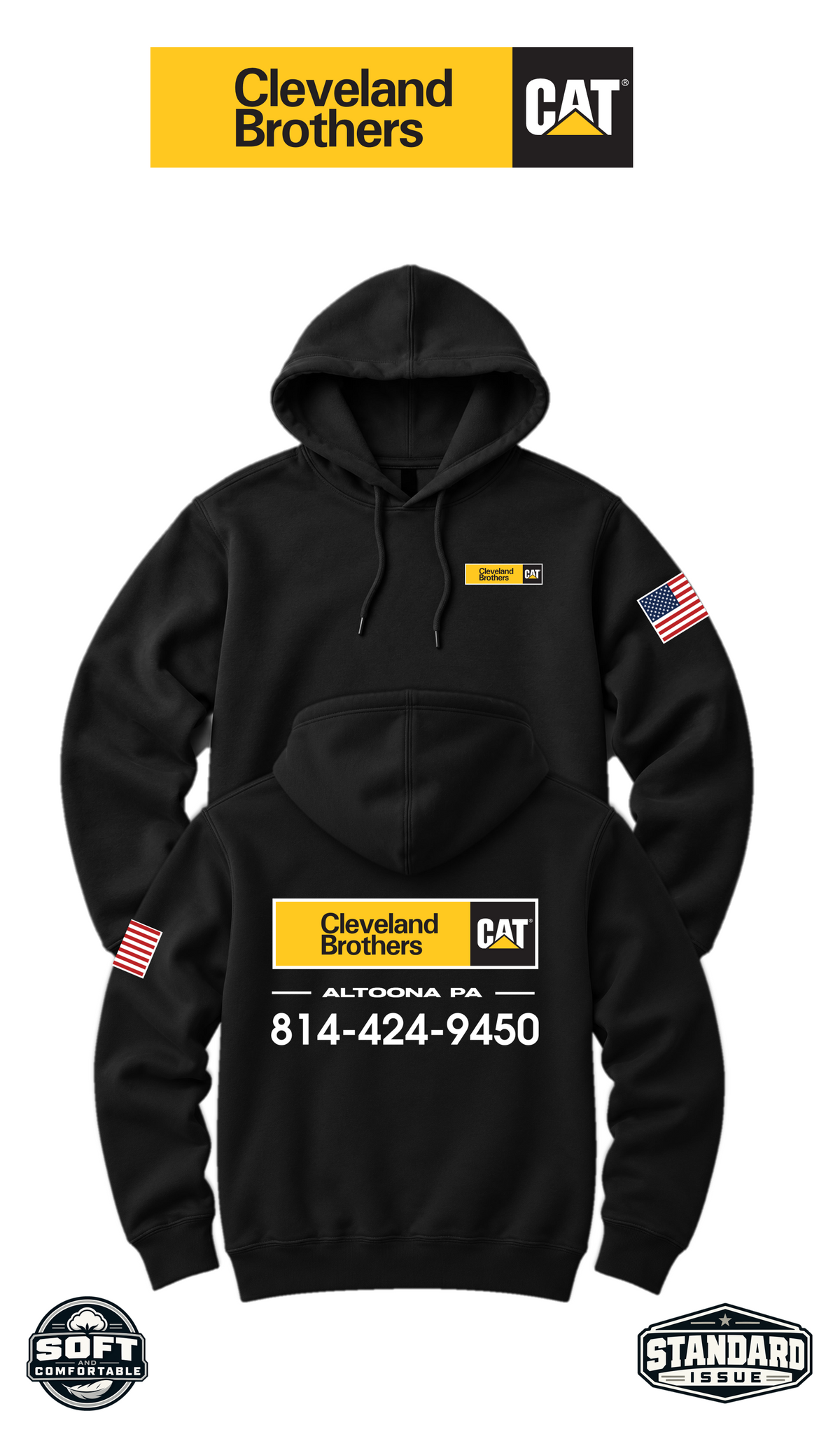 Your Location Hooded Sweatshirt - Cleveland Brothers CAT