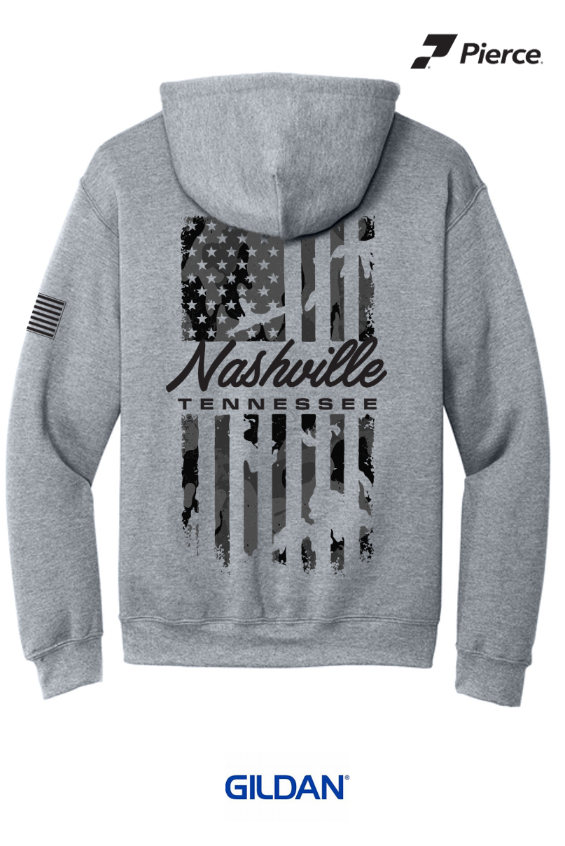Gildan® Heavy Blend™ Hooded Sweatshirt - CAMO FLAG