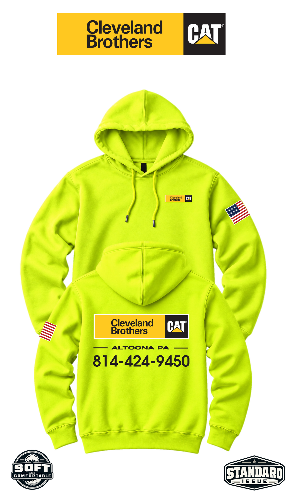 Your Location Hooded Sweatshirt - Cleveland Brothers CAT