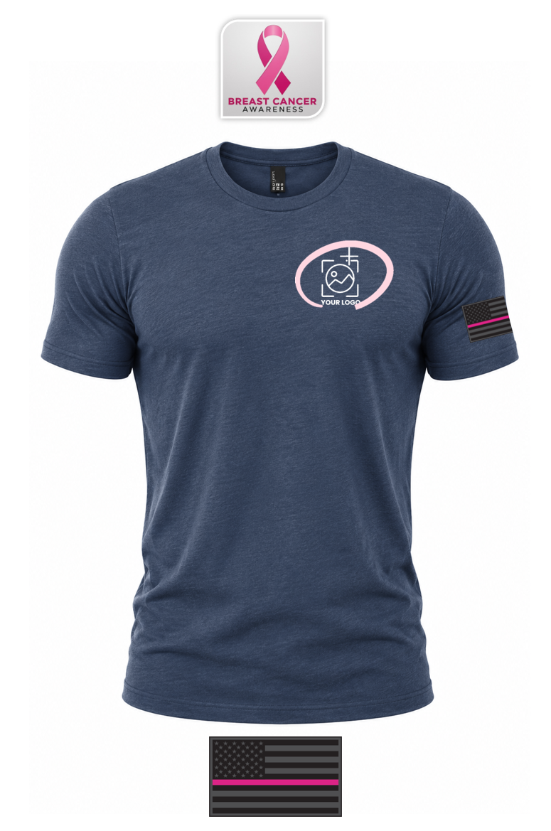 Breast Cancer Awareness Perfect Blend Tee + YOUR LOGO