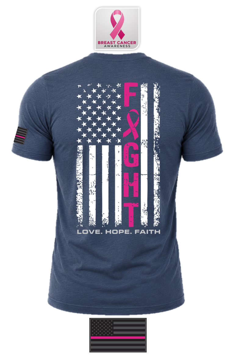 Breast Cancer Awareness Perfect Blend Tee + YOUR LOGO