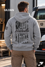 Gildan® Heavy Blend™ Hooded Sweatshirt - CAMO FLAG