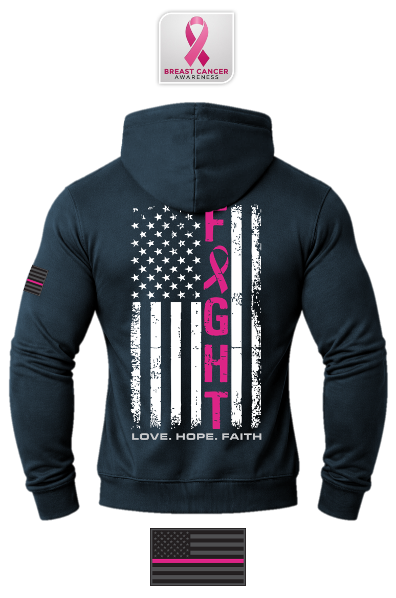 Breast Cancer Awareness Hooded Sweatshirt + YOUR LOGO