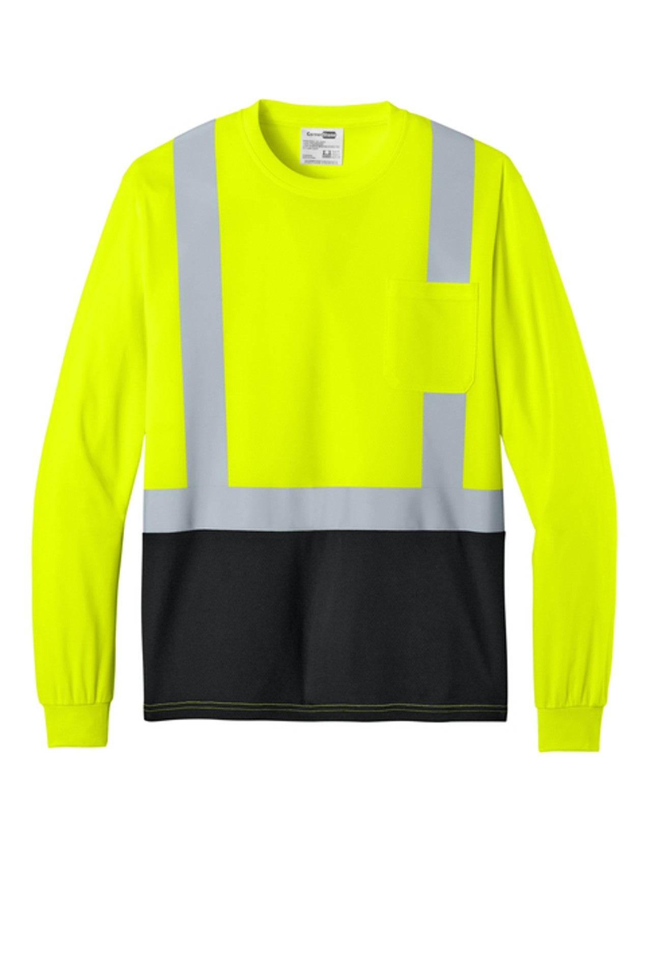 Class 2 Safety Long Sleeve with black bottom + YOUR LOGO