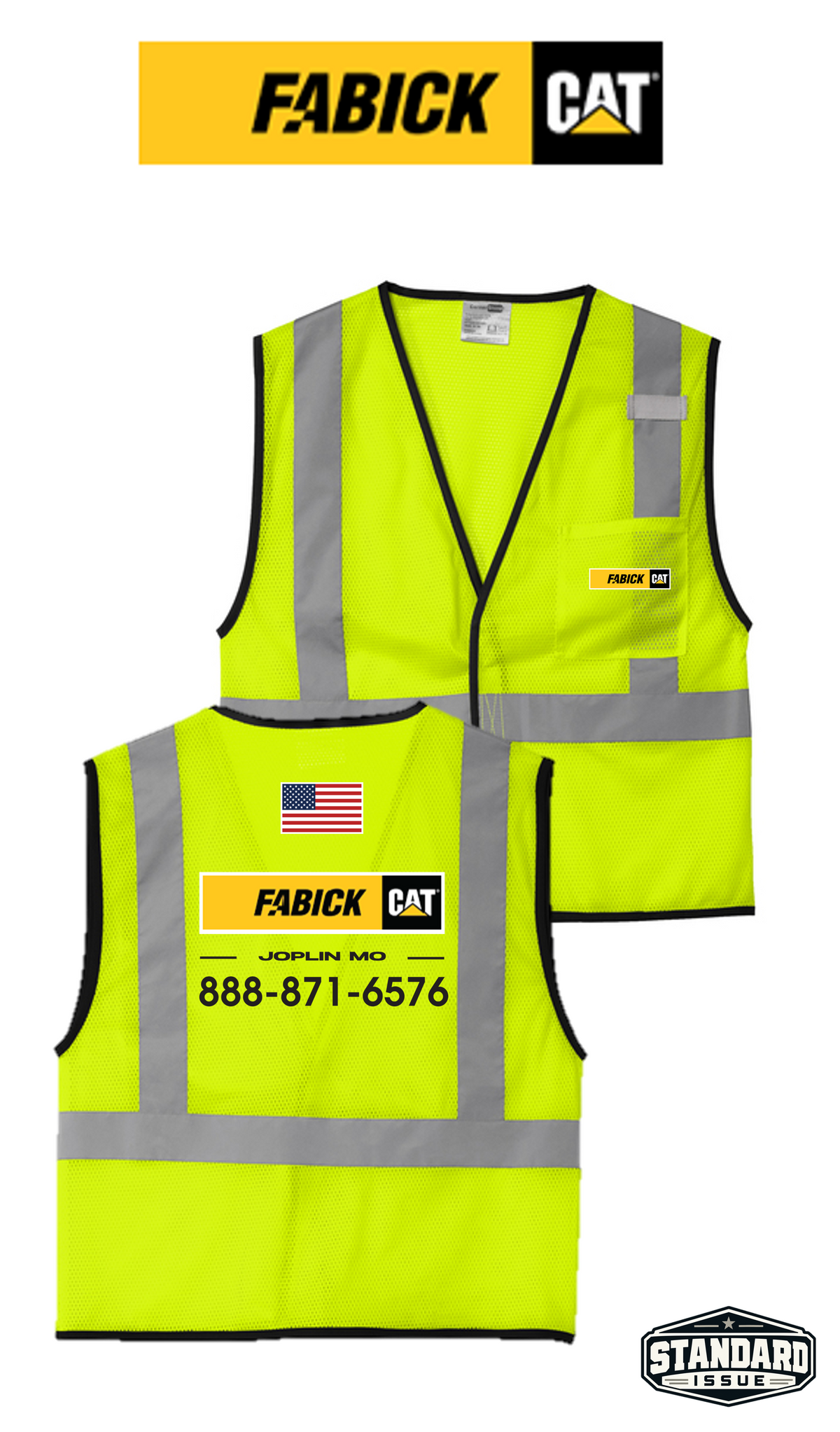 CornerStone® ANSI 107 Class 2 Economy Mesh One-Pocket Vest - Fabick CAT