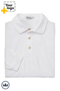 Peter Millar Men's Solid Performance Long-Sleeve Jersey Polo