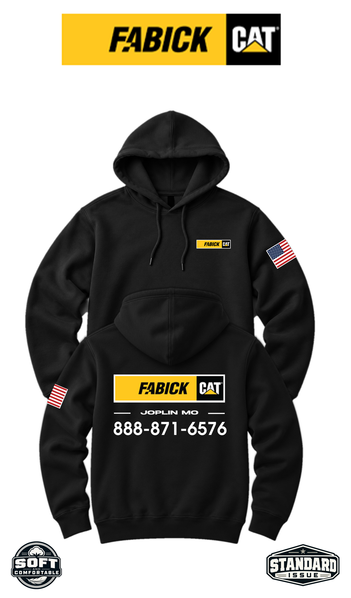 Your Location Hooded Sweatshirt - Fabick CAT