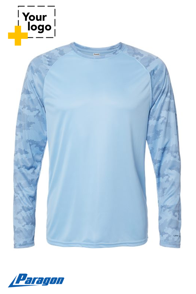 Cayman Performance Camo Colorblocked Long Sleeve T-Shirt
