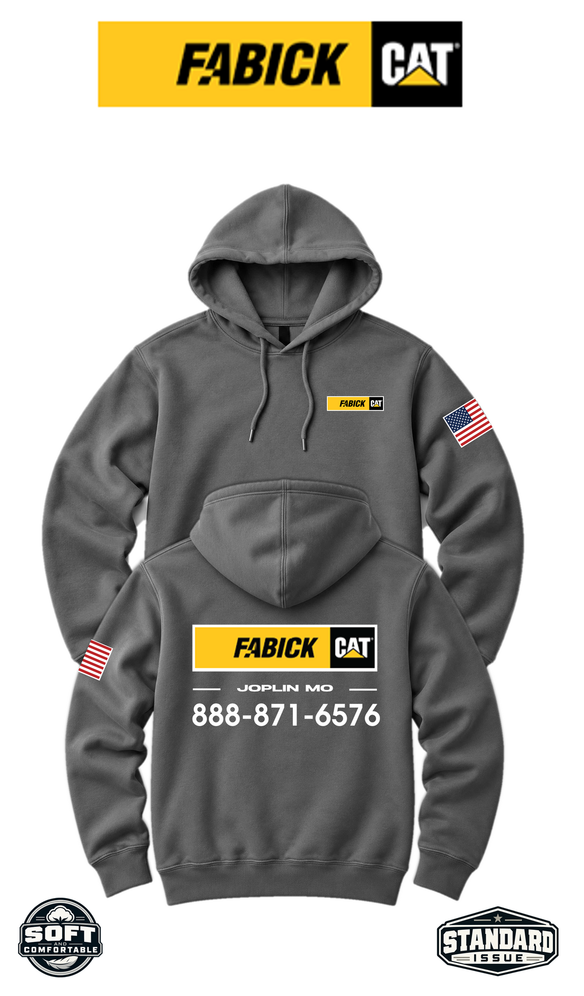 Your Location Hooded Sweatshirt - Fabick CAT
