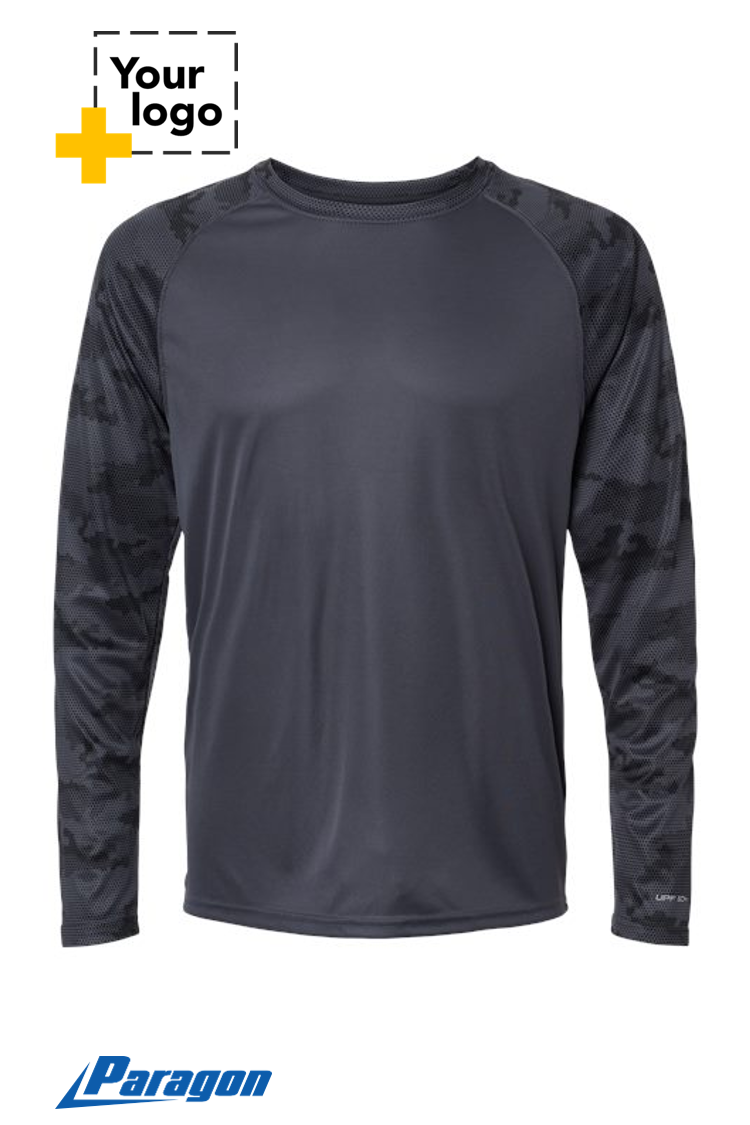 Cayman Performance Camo Colorblocked Long Sleeve T-Shirt