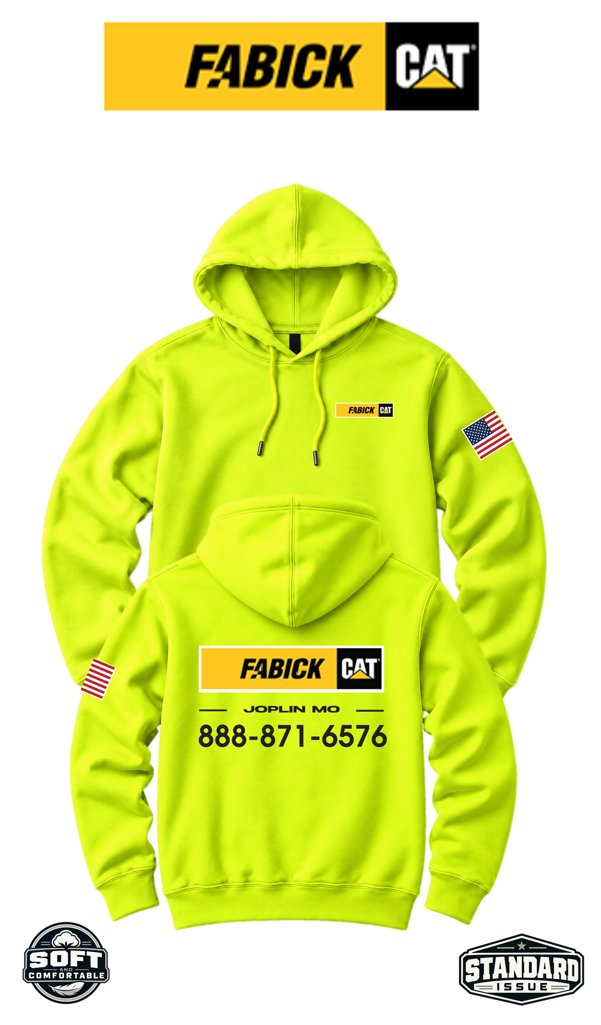Your Location Hooded Sweatshirt - Fabick CAT