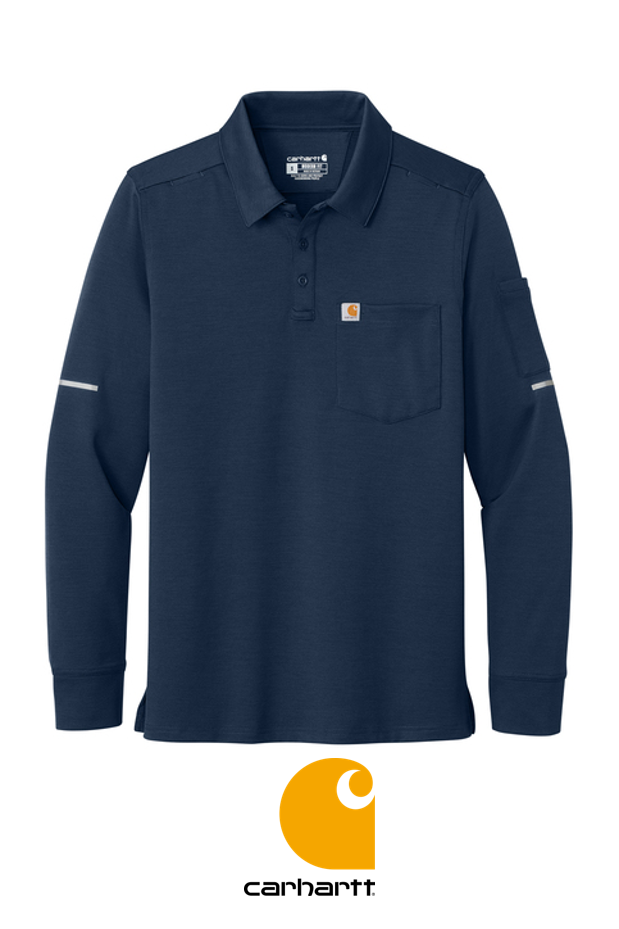 Carhartt® FLD & RSCU Long Sleeve Polo + YOUR LOGO