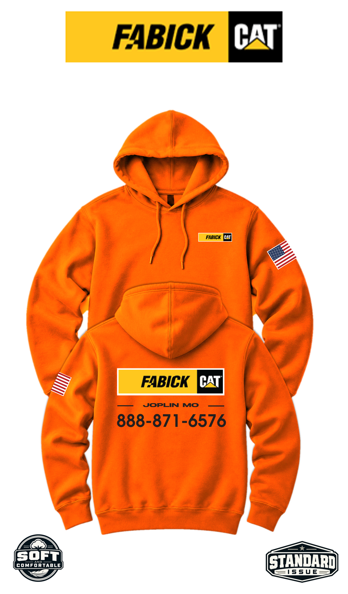 Your Location Hooded Sweatshirt - Fabick CAT