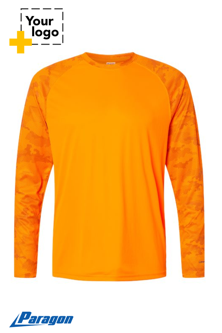 Cayman Performance Camo Colorblocked Long Sleeve T-Shirt