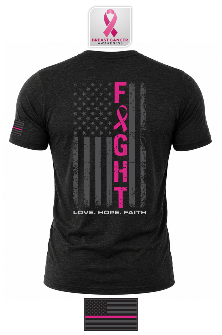 Breast Cancer Awareness Perfect Blend Tee + YOUR LOGO