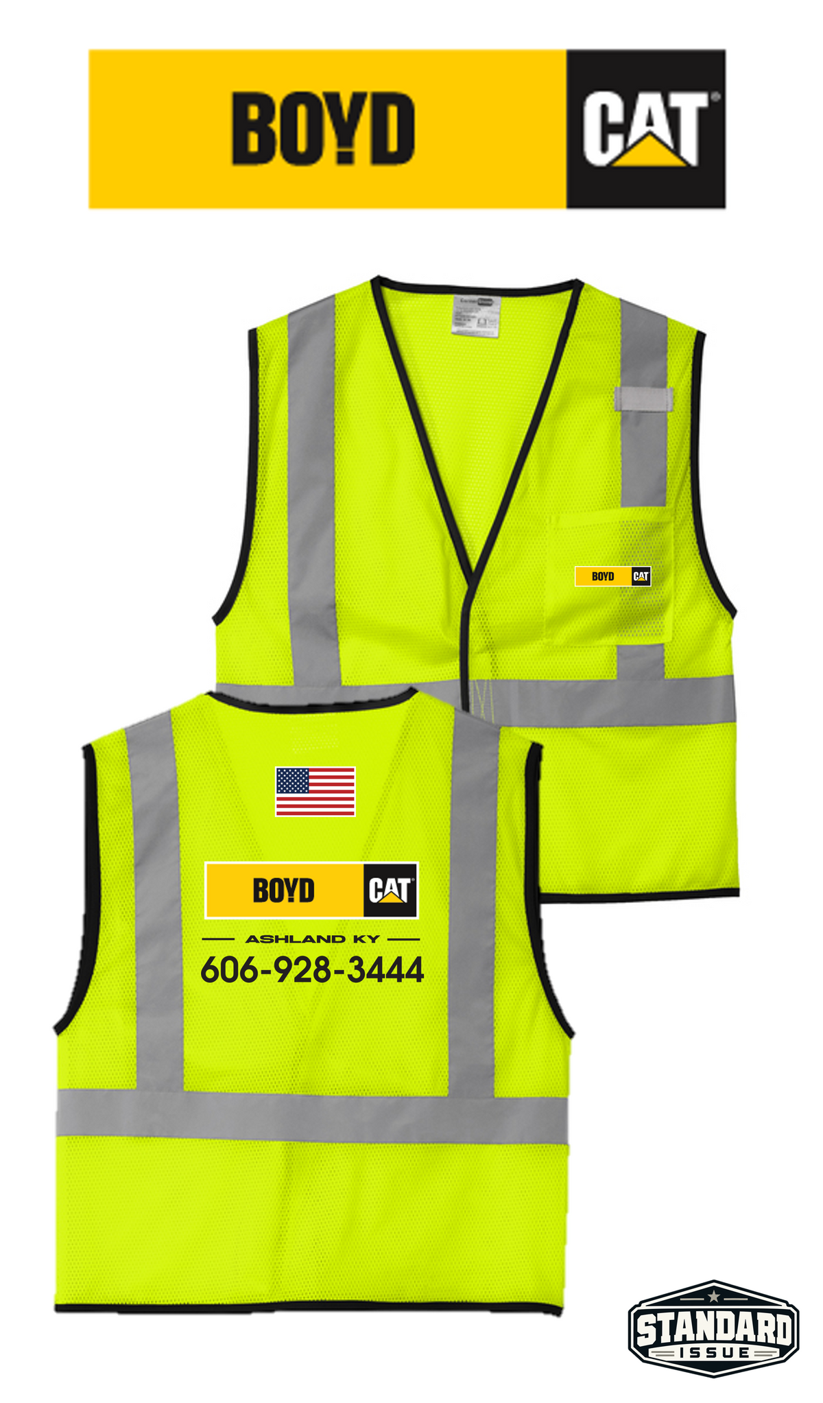 CornerStone® ANSI 107 Class 2 Economy Mesh One-Pocket Vest - Boyd CAT