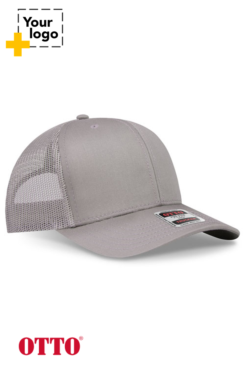 OTTO CAP 6 Panel Mid Profile Mesh Back Trucker Hat