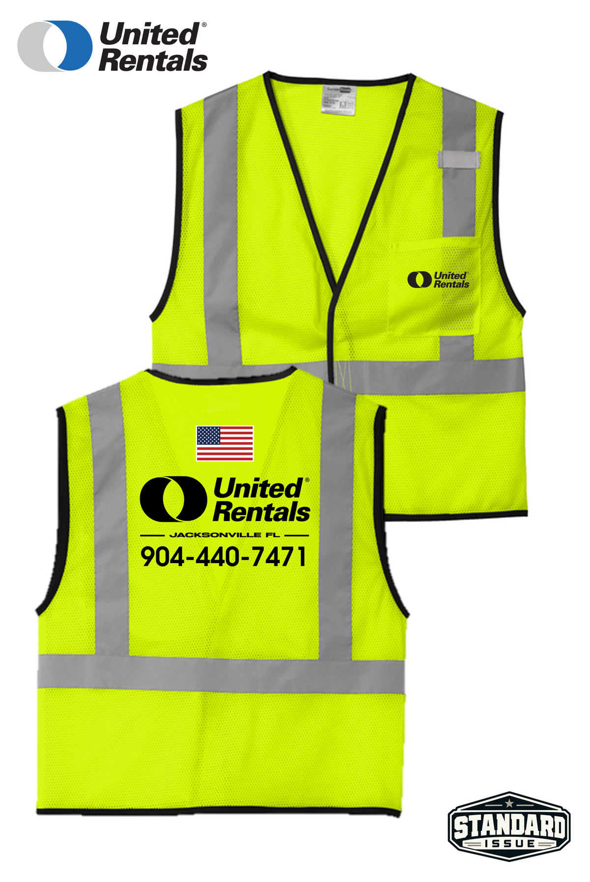 CornerStone® ANSI 107 Class 2 Economy Mesh One-Pocket Vest - Standard UR