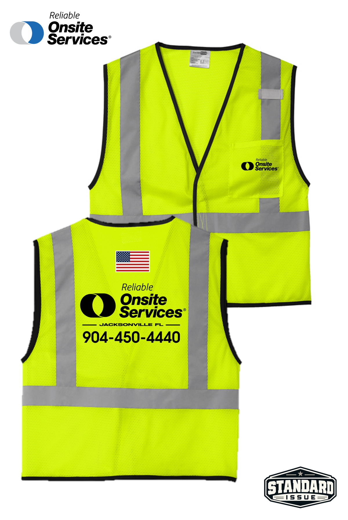 CornerStone® ANSI 107 Class 2 Economy Mesh One-Pocket Vest - Reliable Onsite Services