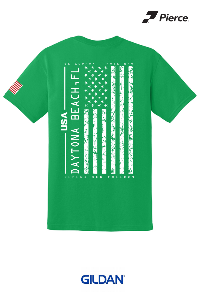 Gildan® DryBlend® 50 Cotton/50 Poly T-Shirt - GREEN Salute to Service